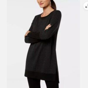 Ideology Long-Sleeve Tonal-Stripe Tunic [L]